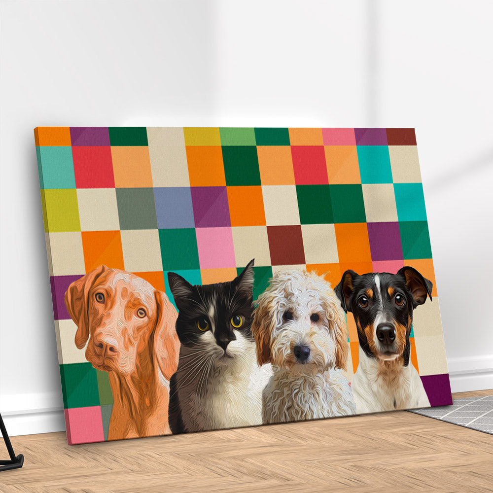 Quadro Quadriculado Personalizado com seu Pet