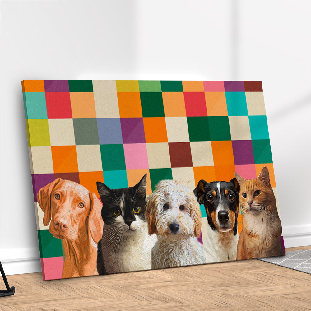Quadro Quadriculado Personalizado com seu Pet