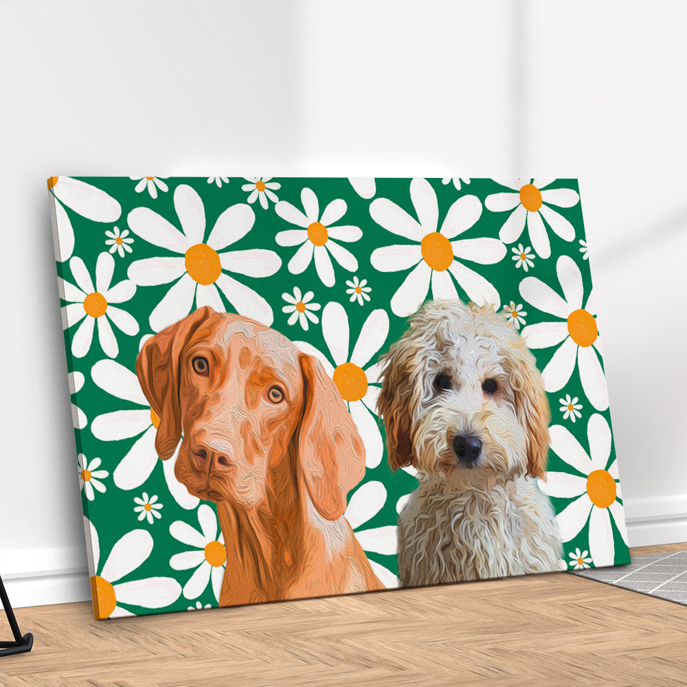 Quadro Margaridas Personalizado com seu Pet
