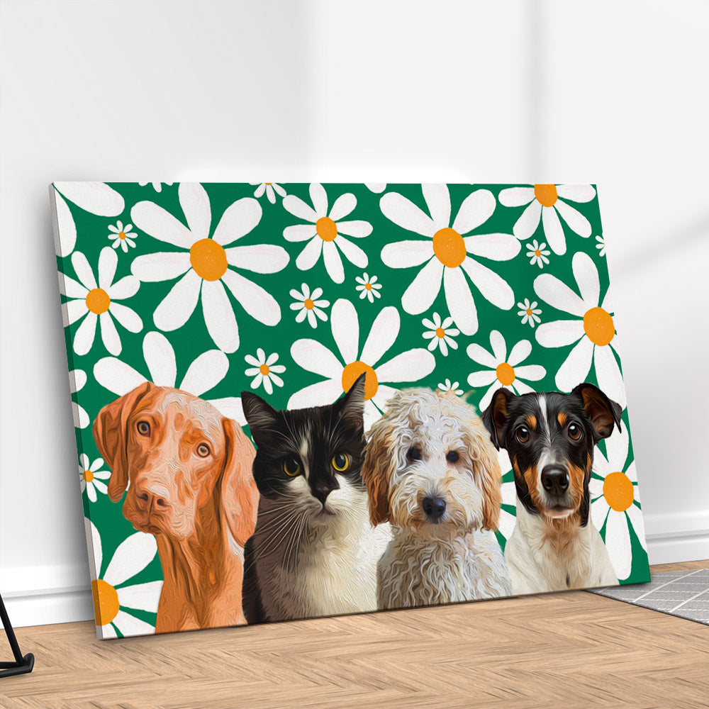 Quadro Margaridas Personalizado com seu Pet