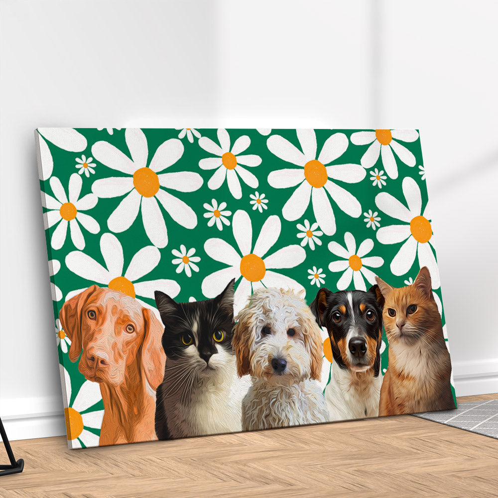 Quadro Margaridas Personalizado com seu Pet