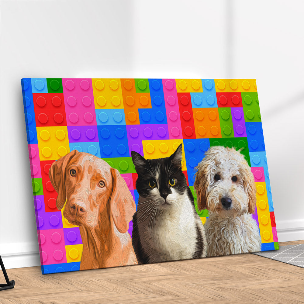 Quadro Blocos Personalizado com seu Pet