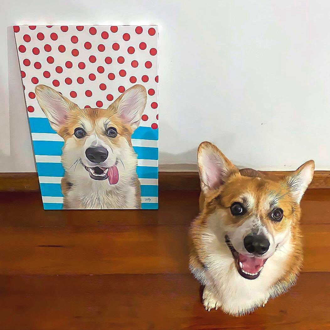 Quadro Pontinhos Personalizado com seu Pet