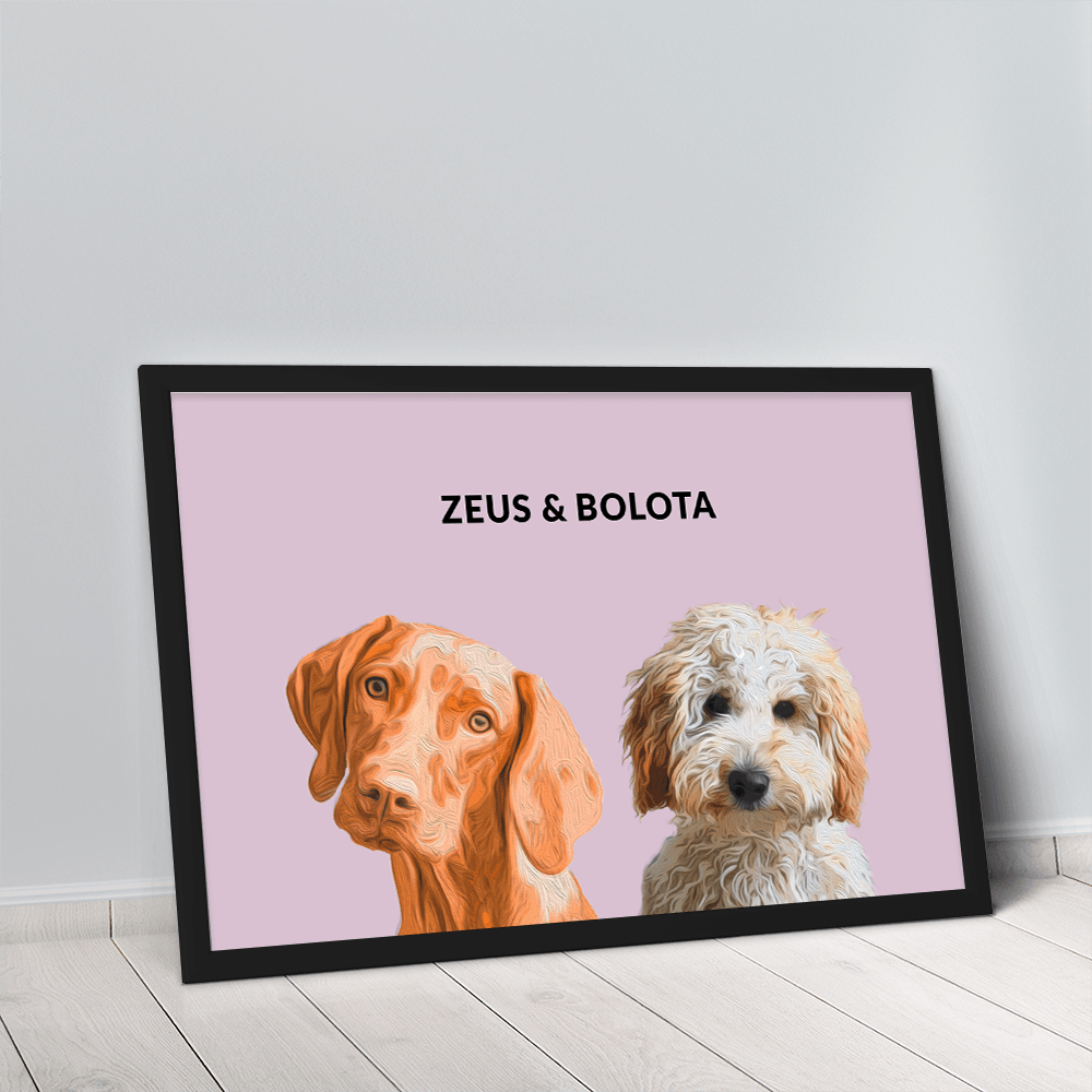 Quadro Minimalista 2 Pets