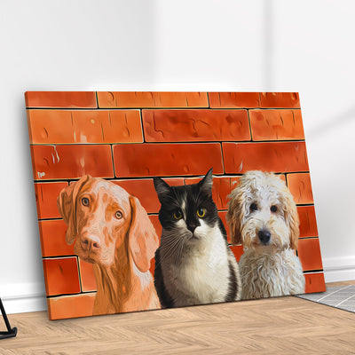 Quadro Tijolos Personalizado com seu Pet