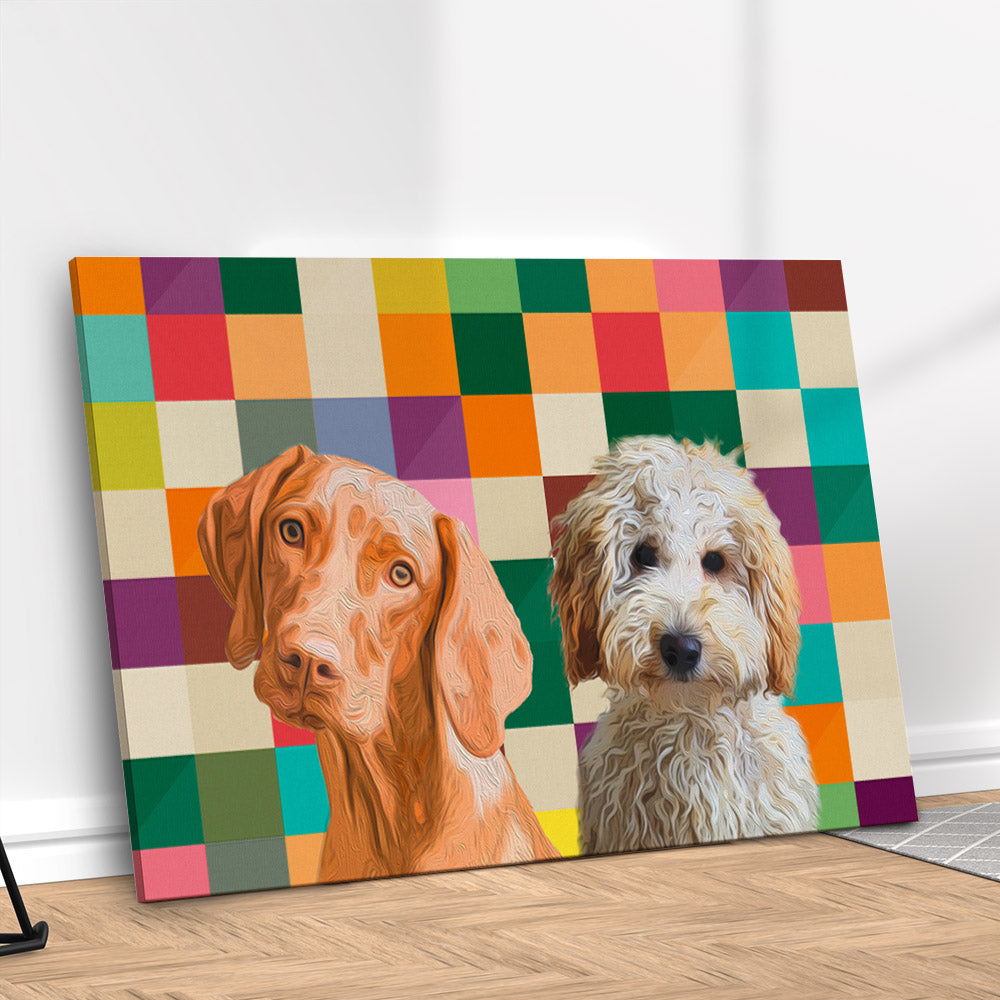 Quadro Quadriculado Personalizado com seu Pet