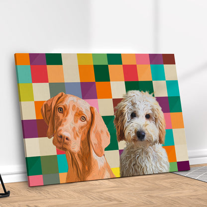 Quadro Quadriculado Personalizado com seu Pet