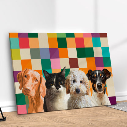 Quadro Quadriculado Personalizado com seu Pet