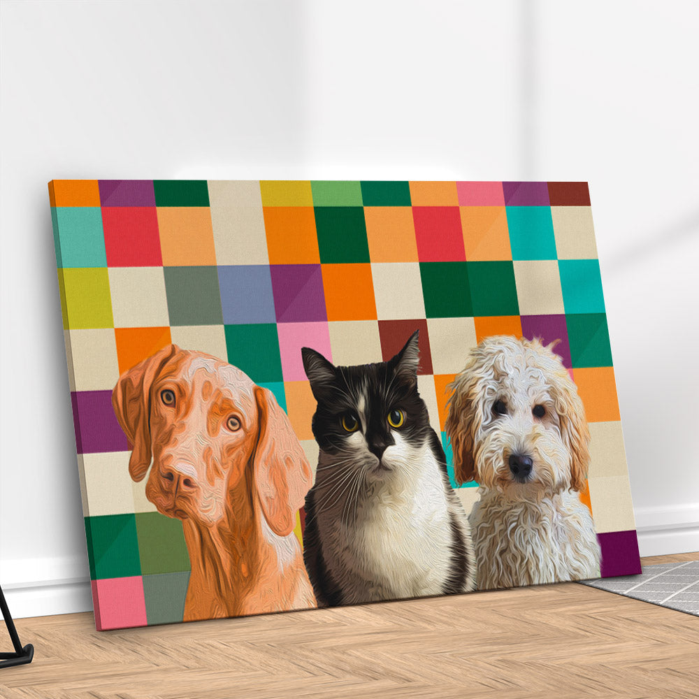 Quadro Quadriculado Personalizado com seu Pet