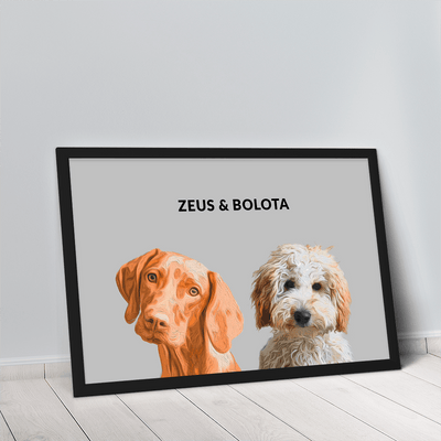 Quadro Minimalista 2 Pets