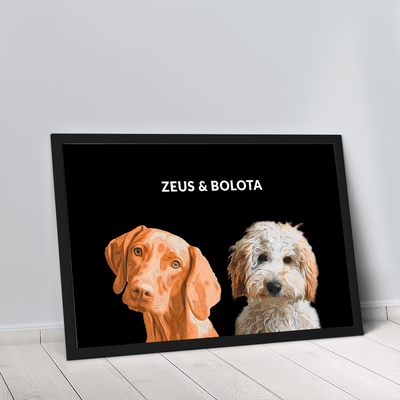 Quadro Minimalista 2 Pets