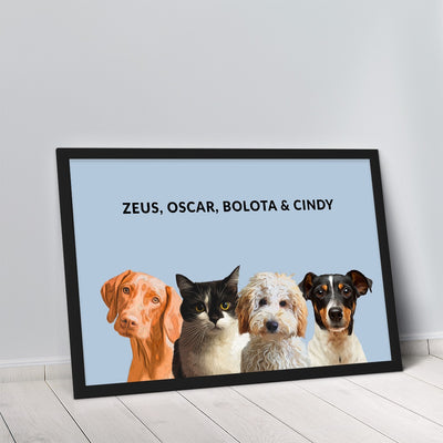 Quadro Minimalista 4 Pets