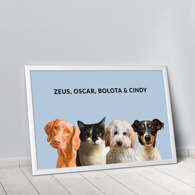 Quadro Minimalista 4 Pets