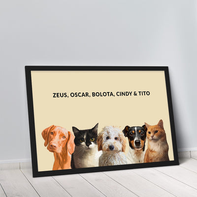 Quadro Minimalista 5 Pets