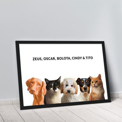 Quadro Minimalista 5 Pets