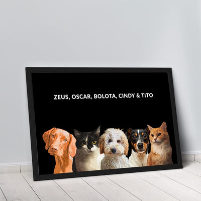 Quadro Minimalista 5 Pets